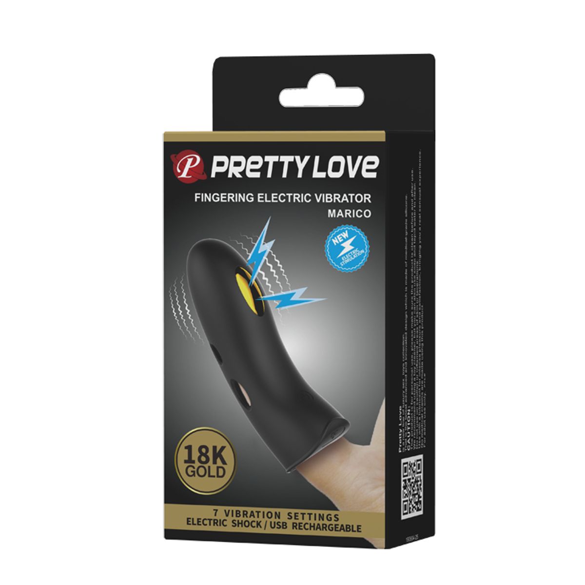 PRETTY LOVE - Vibrador de Dedo Electroestimulación Funda Dedal Punto G o P Silicona