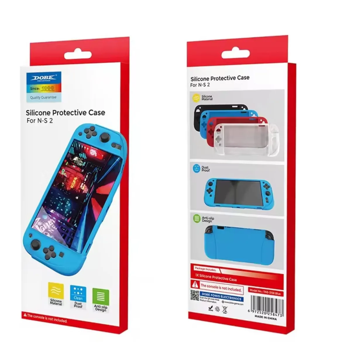 DOVE - Kit Protector Nintendo Switch 2 – Funda Silicona + Vidrio Templado