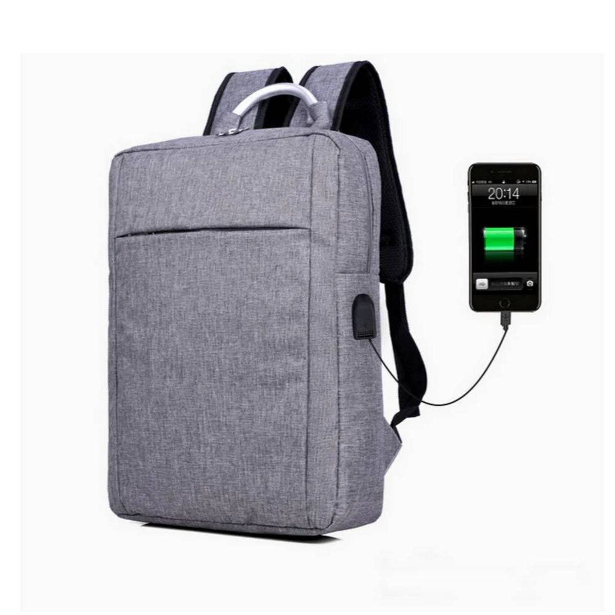 NEO DIGITAL - Mochila Impermeable portalaptop USB BP20 Gris