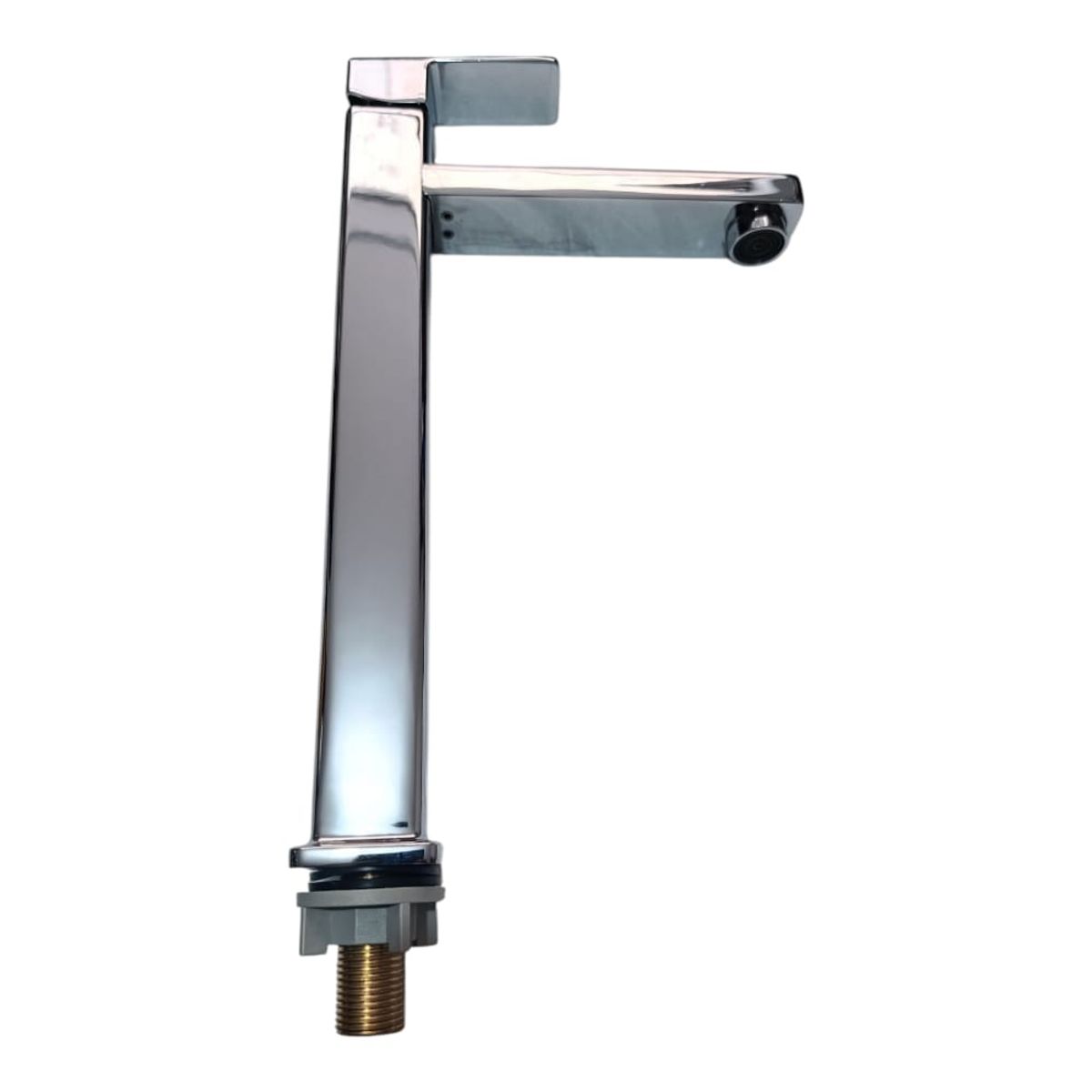 GENERICO - Grifo Monomando Moderno Cromado - Modelo Alto Cuadrado para Ovalin