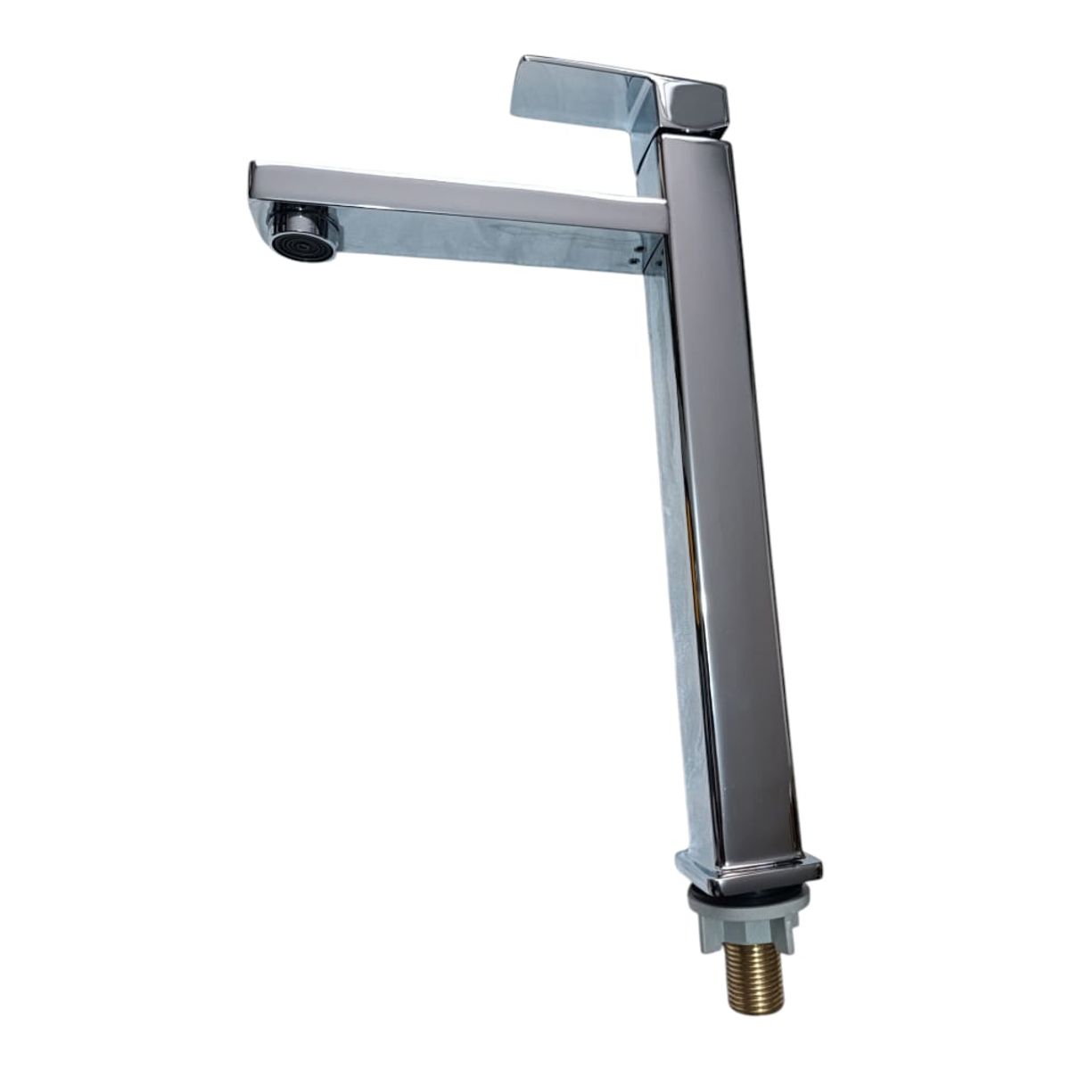 GENERICO - Grifo Monomando Moderno Cromado - Modelo Alto Cuadrado para Ovalin