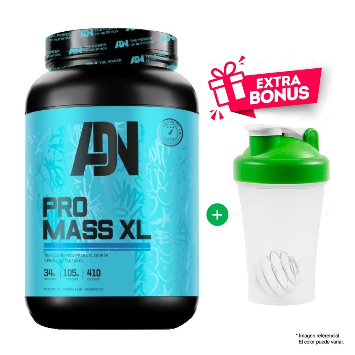 ADN - Proteína Pro Mass XL 2KG - Vainilla