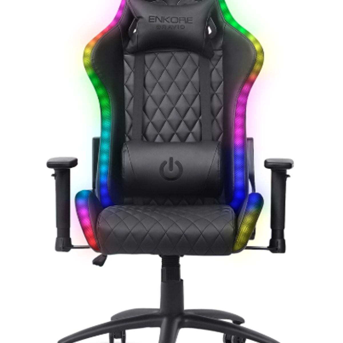 ENKORE - Silla Ergonomica Gamer 2D BRAVIO ENC GC1002+RGB Negro ENKORE