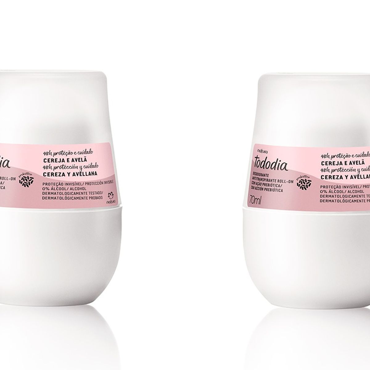 NATURA - Pack x2 Desodorantes roll-on cereza y avellana 70 ml