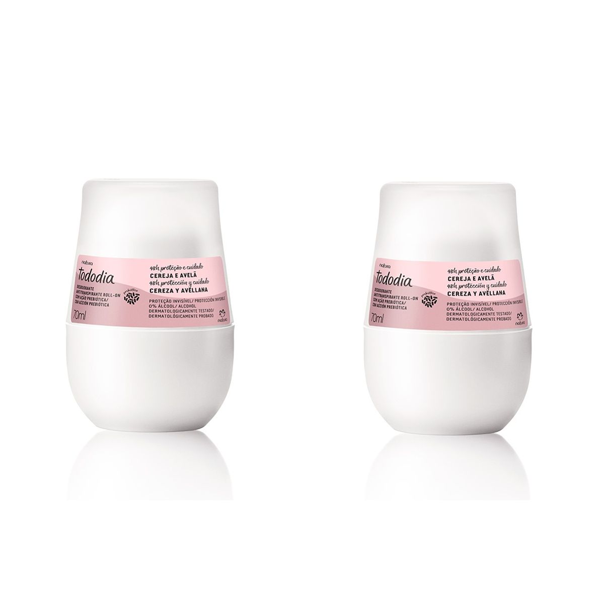 NATURA - Pack x2 Desodorantes roll-on cereza y avellana 70 ml