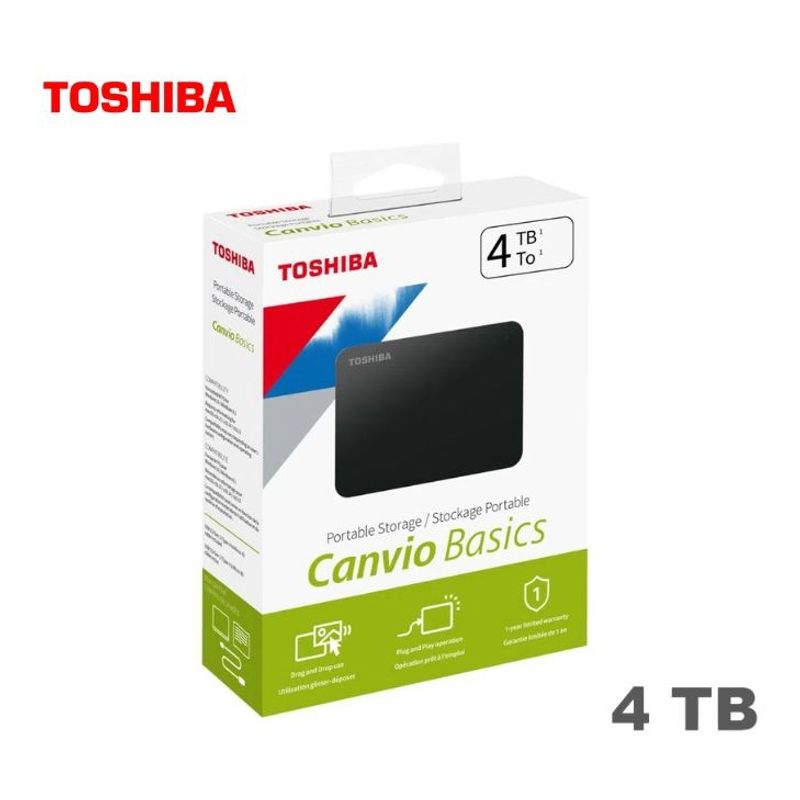 TOSHIBA - Disco duro externo Toshiba Canvio Basic 4TB 2.5