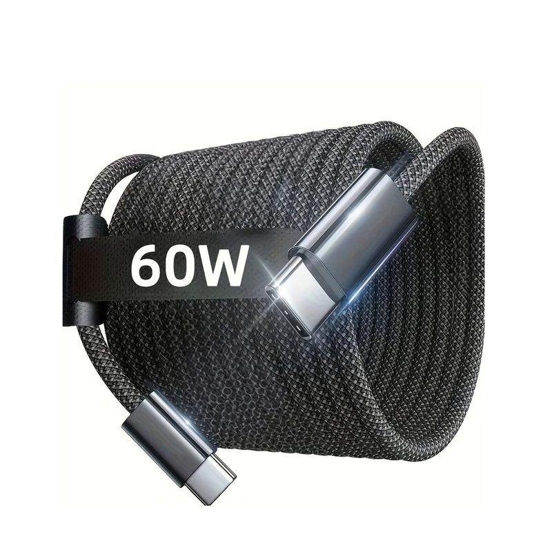 GENERICO - Cable USB Tipo-C a Tipo-C Carga Súper Rápida 3 Metros