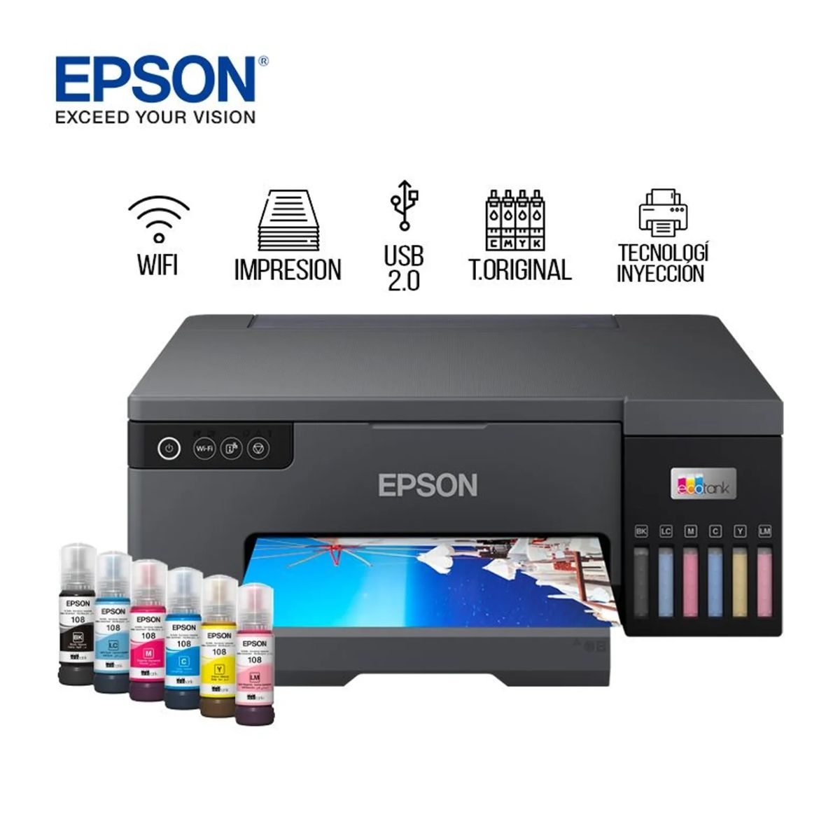 EPSON - Impresora Fotografica Epson L8050 WIFI USB