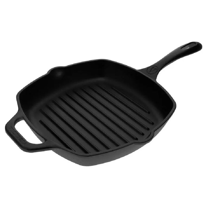 VICTORIA - Sartén de Hierro Fundido Esmaltado Rectangular Tipo Grill 25 cm - 55145003