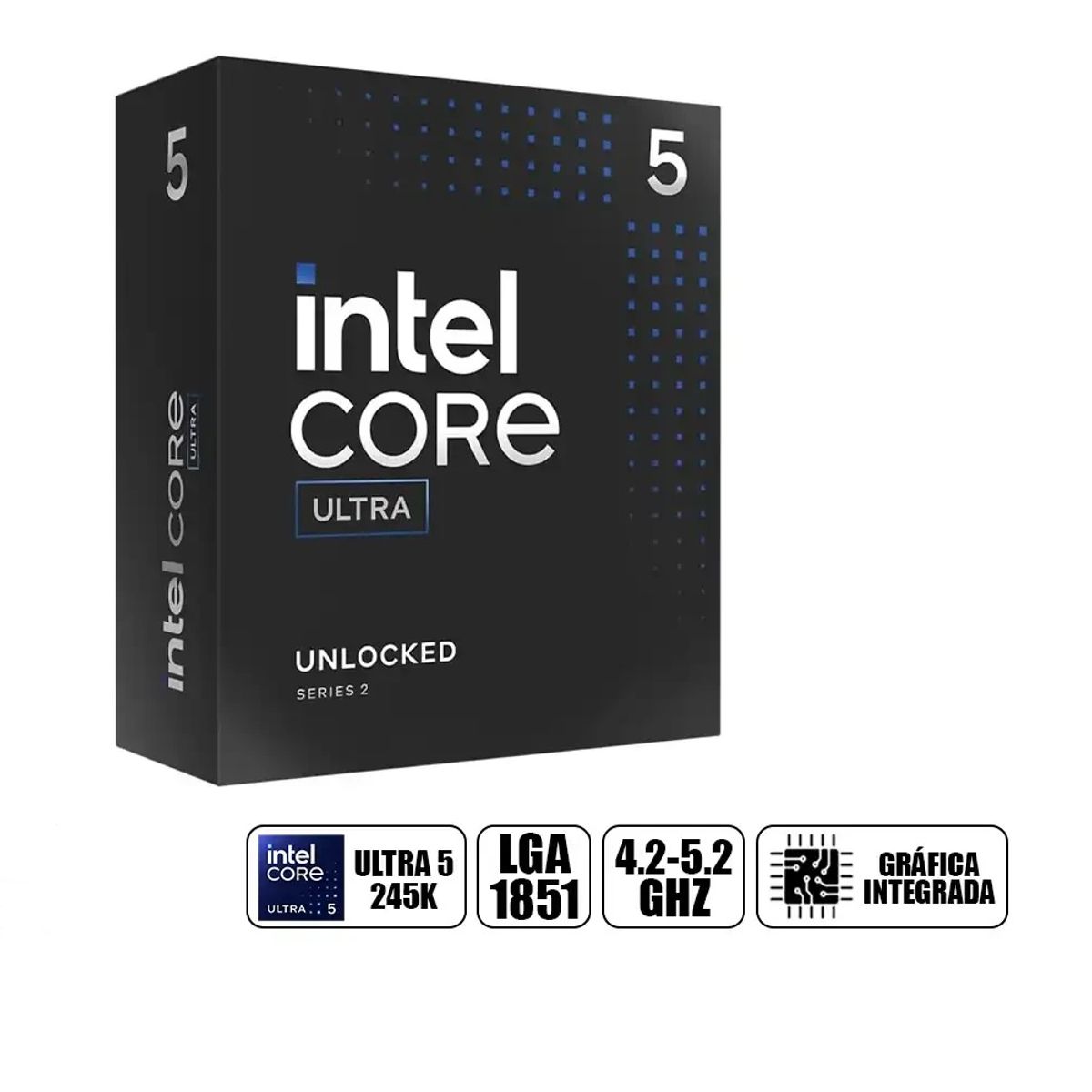INTEL - Procesador Intel Core Ultra 5 245K 5.20Ghz 24MB Smart Cache LGA1851