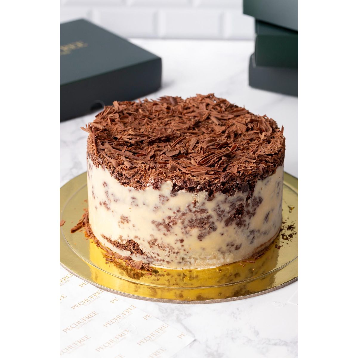 PECHUFREE - Torta Trufada con crema pastelera Keto