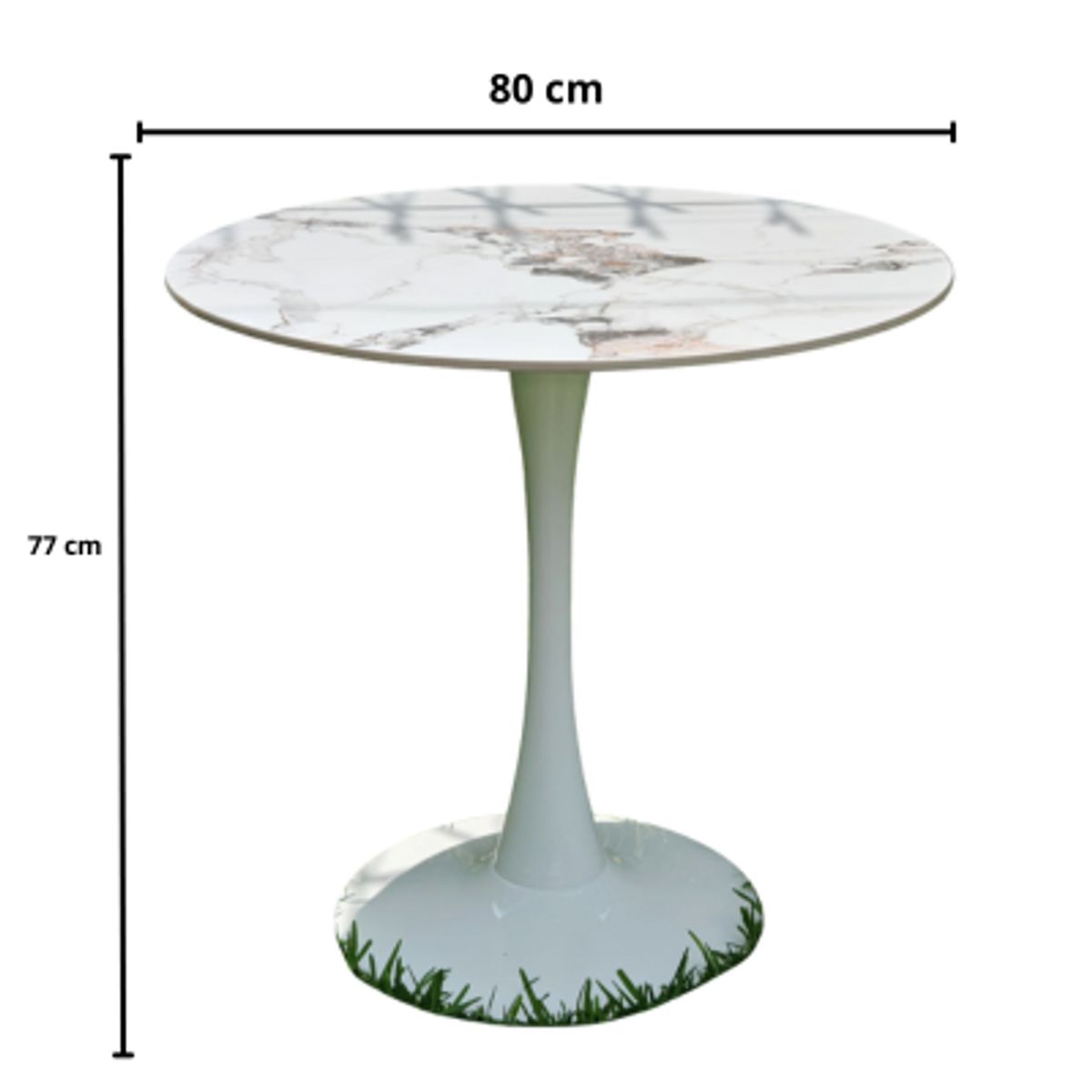 MIN CITY HOME - Mesa Tulipan en base blanca