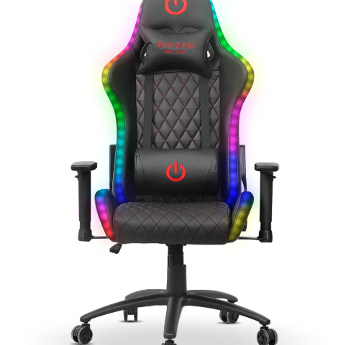 ENKORE - Silla Ergonomica Gamer 2D BRAIN RGB ENC GC1003+ Rojo ENKORE