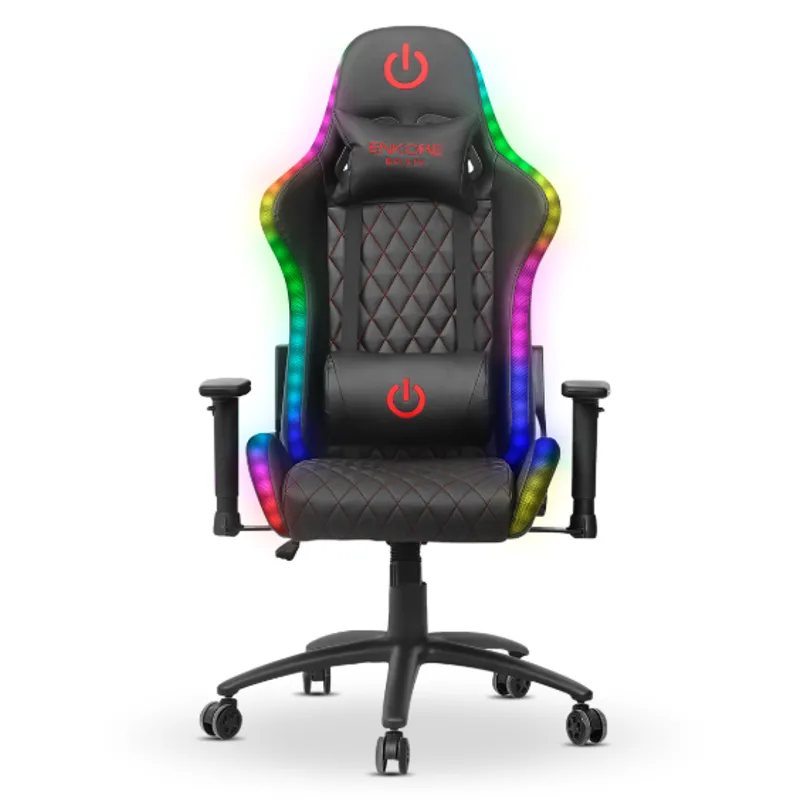 ENKORE - Silla Ergonomica Gamer 2D BRAIN RGB ENC GC1003+ Rojo ENKORE