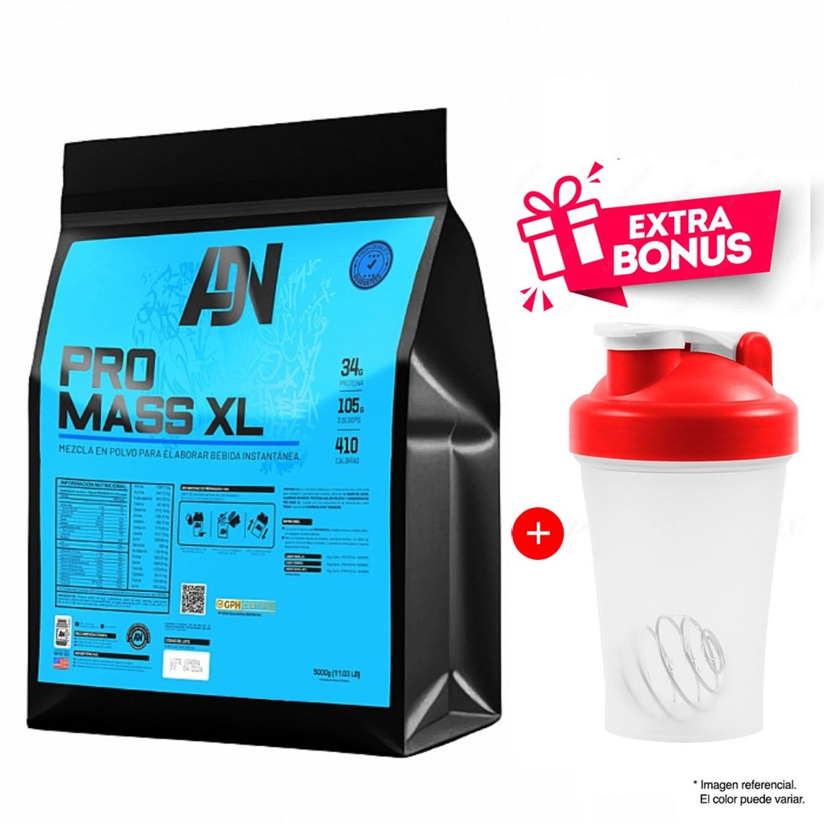 ADN - Proteína Pro Mass XL 5KG ADN - Chocolate