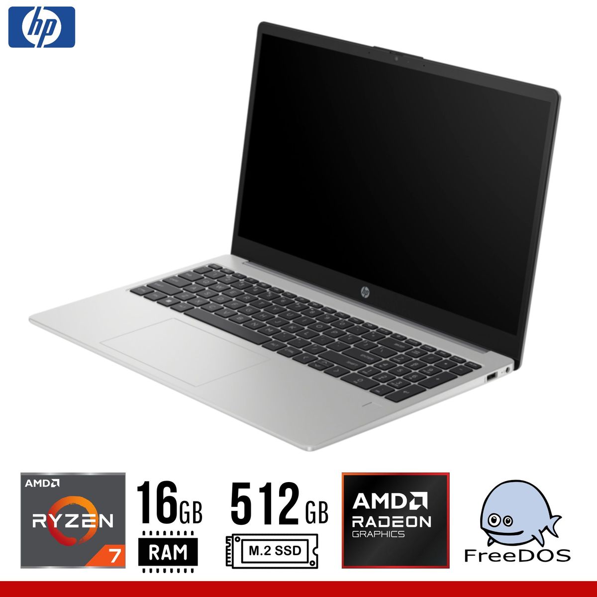 HP - LAPTOP HP 255 G10 15,6" FHD RYZEN7-7730U 16GB SSD512GB FREEDOS