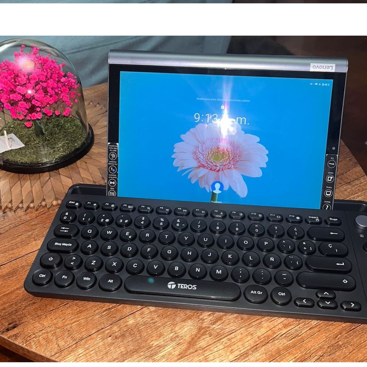TEROS - Teclado Bluetooth Recargable para PC Tablet o Celular TEROS TE-4064N
