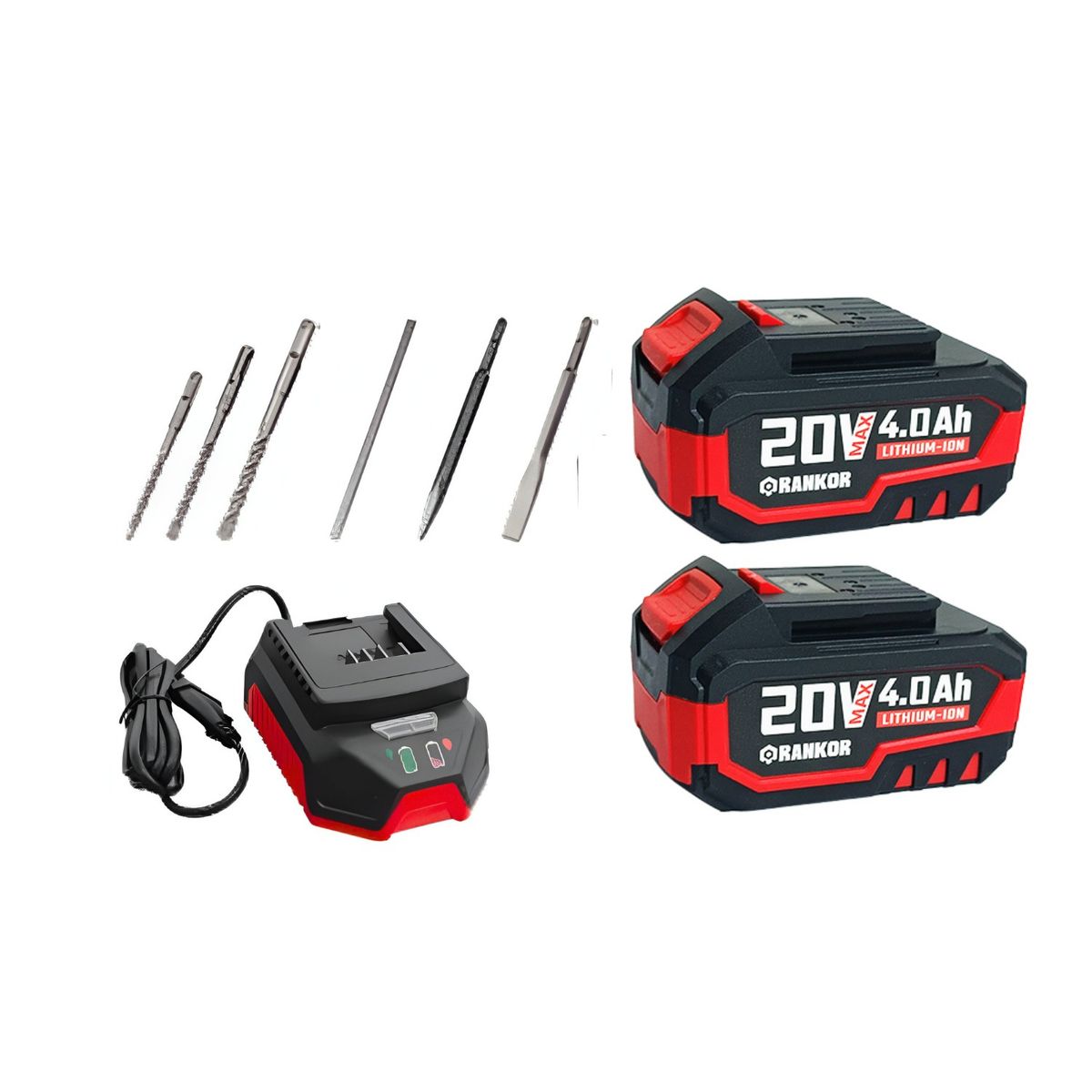 RANKOR - Rotomartillo inalámbrico Sds Plus 3.2 Joules industrial Rankor