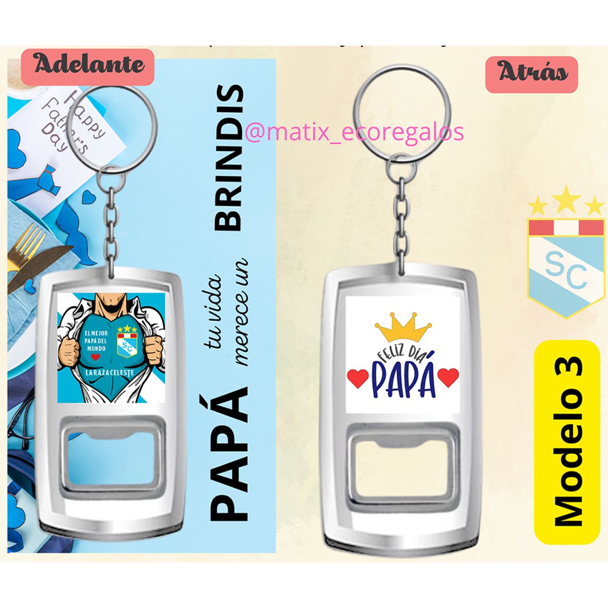 M MATIX SHOP - Matix- Regalos Personalizados Dia del Padre - Llavero Destapador