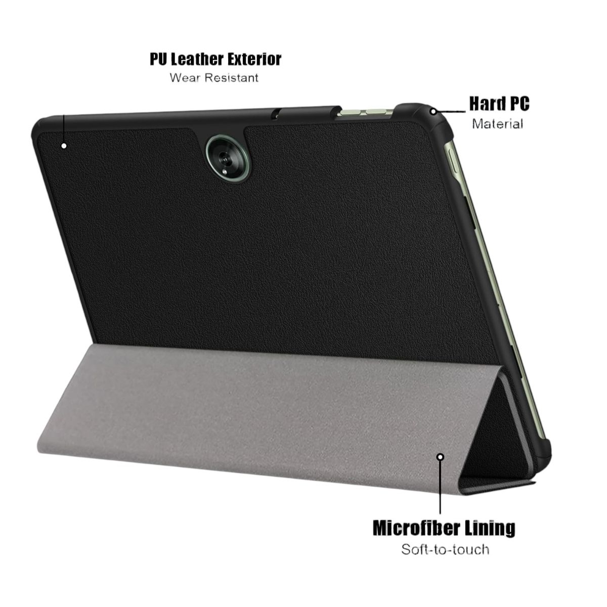 FUNDAANTIGOLPES - Funda Bookcover para Tablet ONE PLUS PAD 2 12.1 Negro