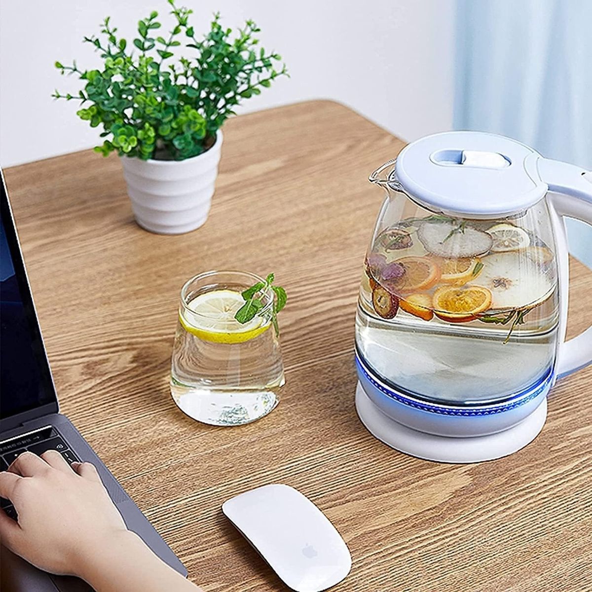 GENERICO - HERVIDOR ELÉCTRICO DE 2L DE VIDRIO MARADO