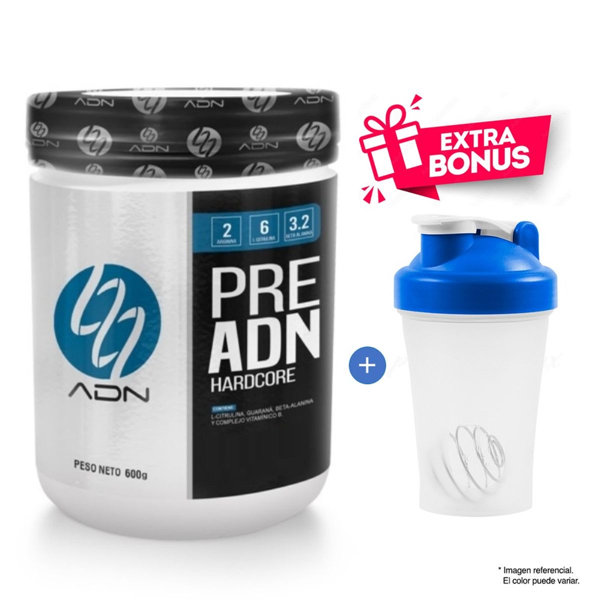 ADN - Pre Entreno Adn PreAdn 600gr Naranja Shaker