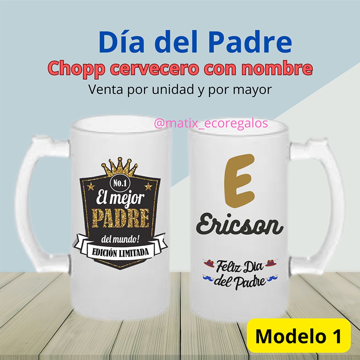 M MATIX SHOP - Matix- Regalos Personalizados Dia del Padre - Chop Cervecero