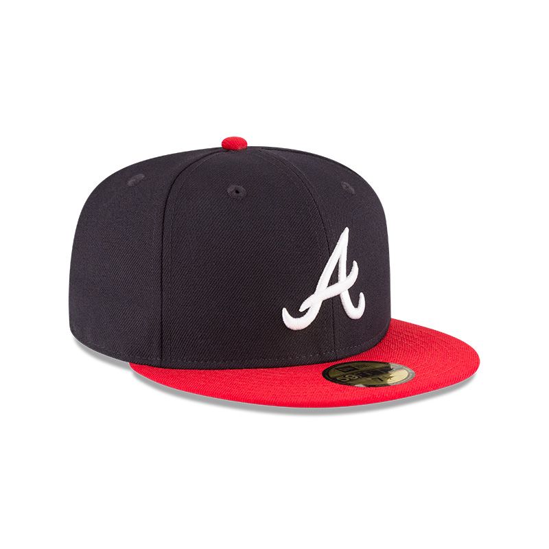 NEW ERA - Gorra 59Fifity MLB Atlanta Braves MLB Ws Wool Blue