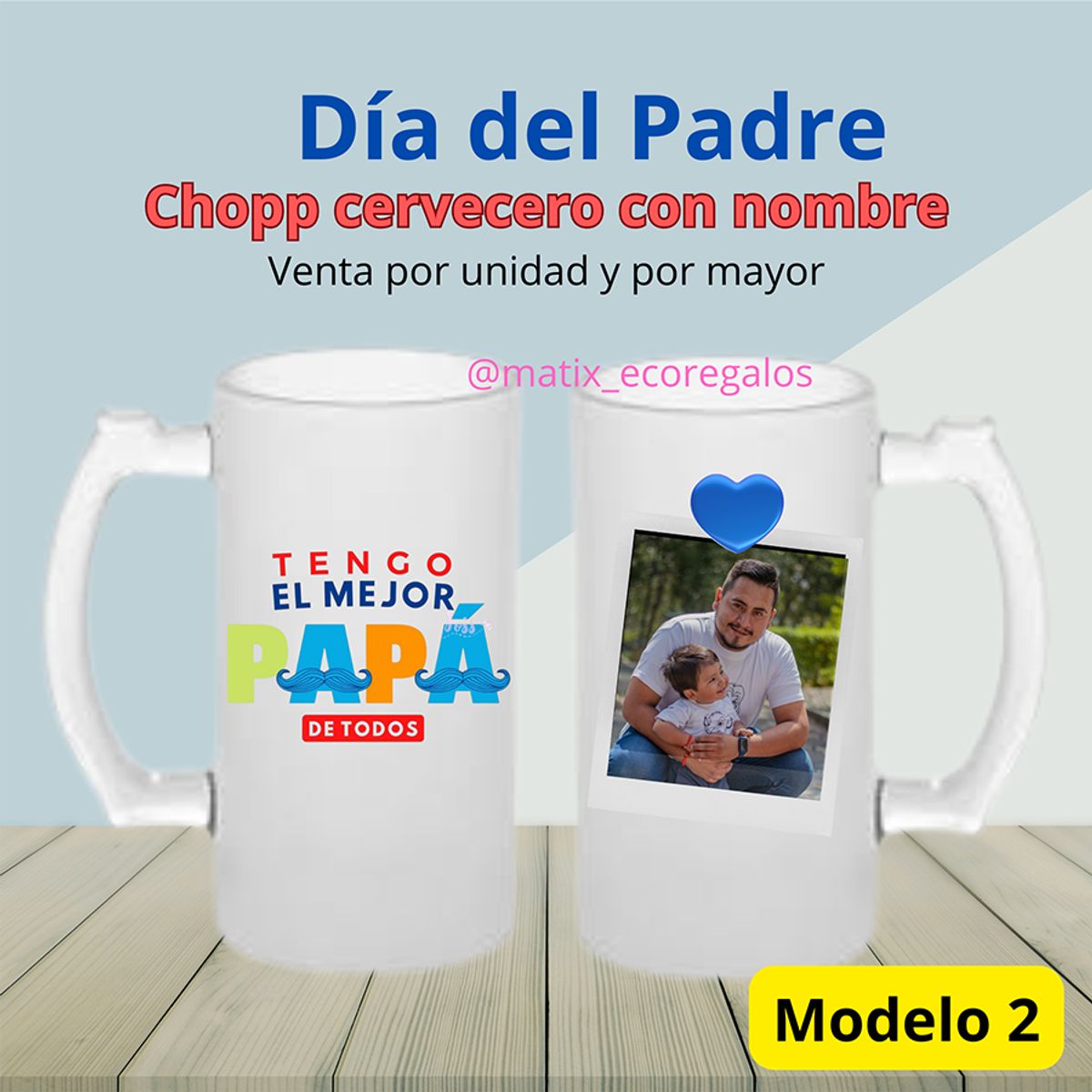 M MATIX SHOP - Matix- Regalos Personalizados Dia del Padre - Chop Cervecero