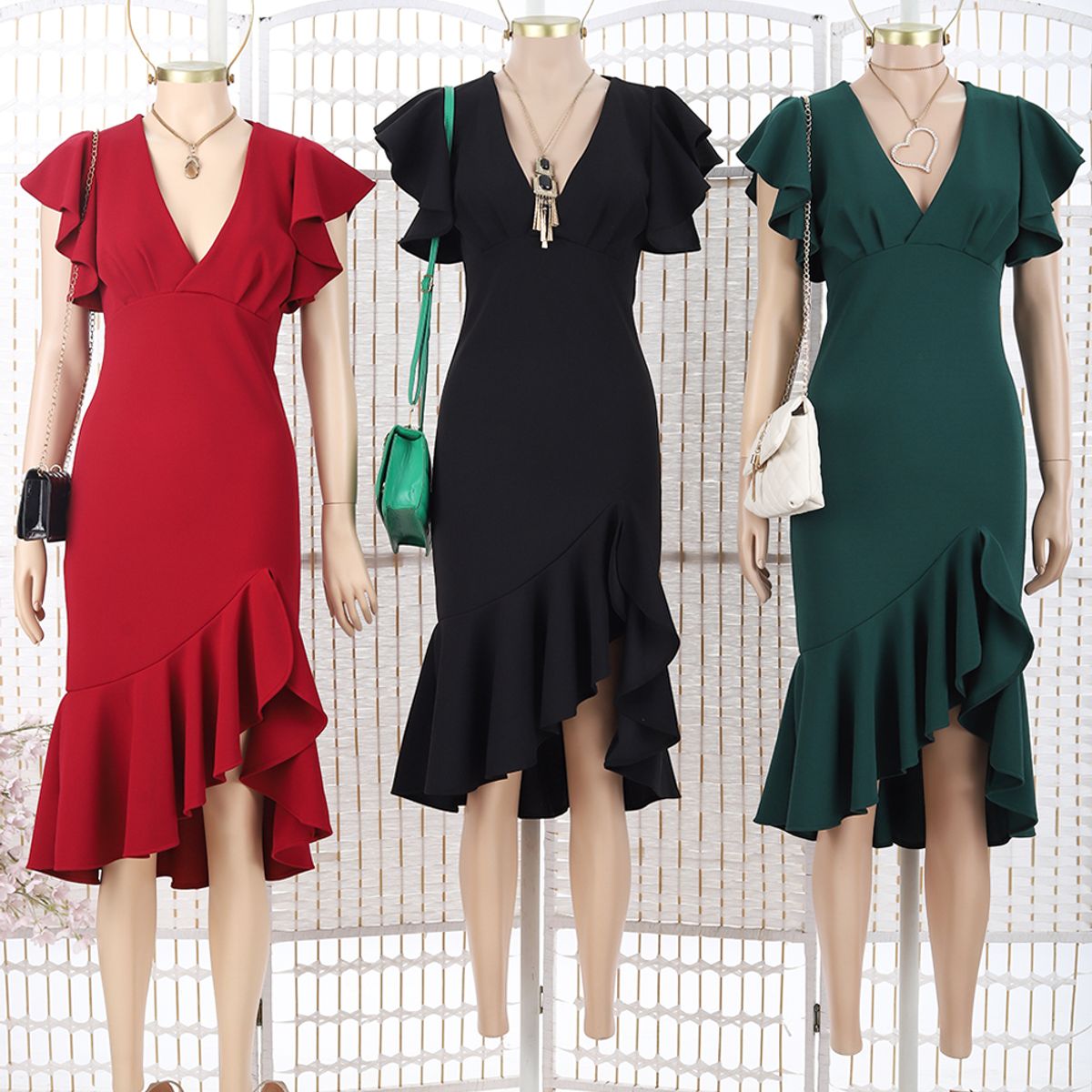 GENERICO - Vestido Largo Mujer Masha Color Negro Estacion 108