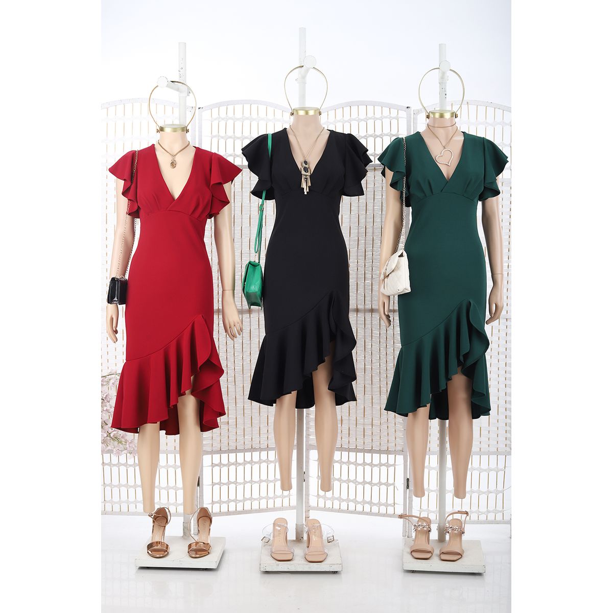 GENERICO - Vestido Largo Mujer Masha Color Negro Estacion 108