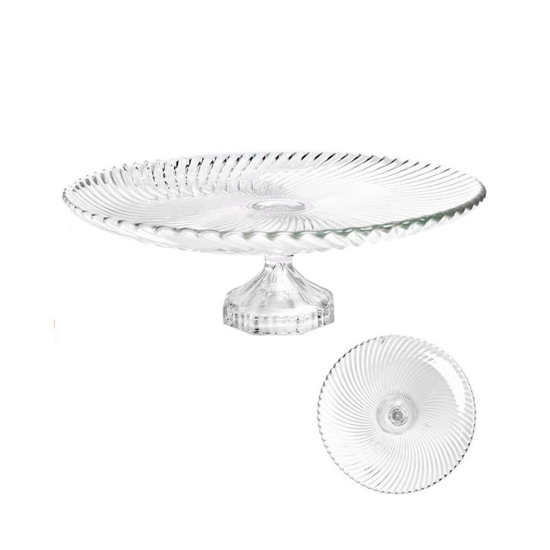 INSPIRA - Porta Torta de Vidrio Pedestal 31 cm