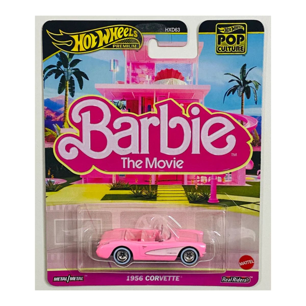 HOT WHEELS - Hot Wheels Premium Barbie 1956 Corvette Chevrolet Rosado