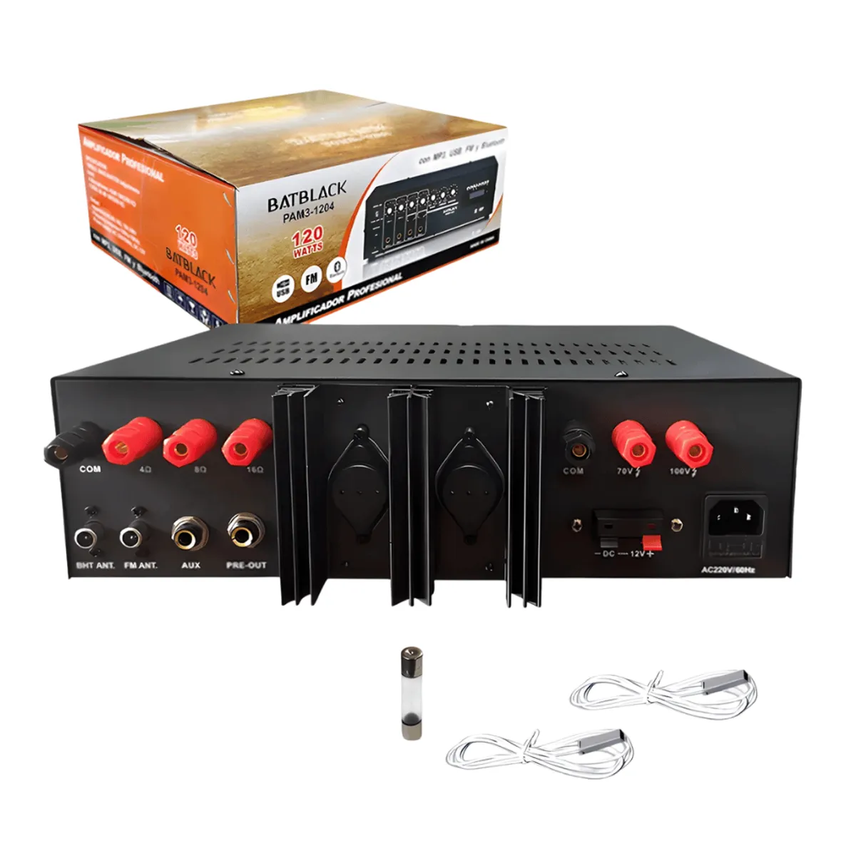 BATBLACK - amplificador de audio profesional 120w batblack PAM3-1204
