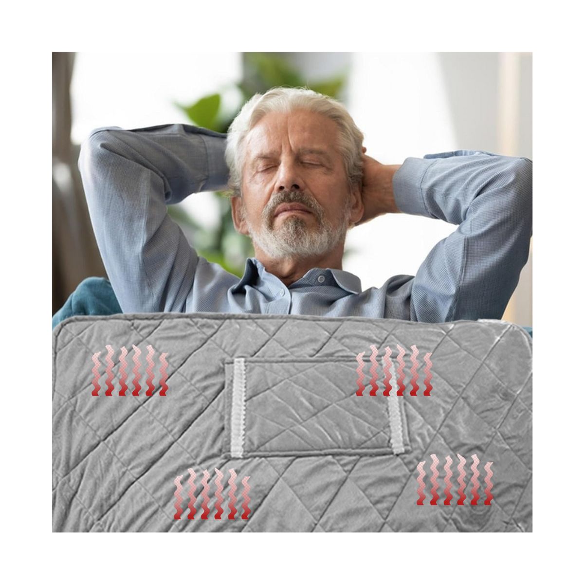 GENERICO - MANTA TÉRMICA PORTÁTIL 78X58 CM USB 120CM