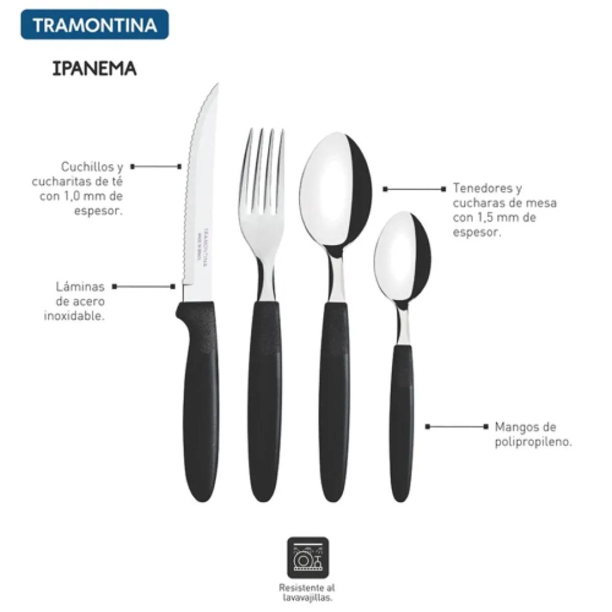 TRAMONTINA - Jgo Cubiertos X 24 Pz # 23398/072 Ipanema - Tramontina