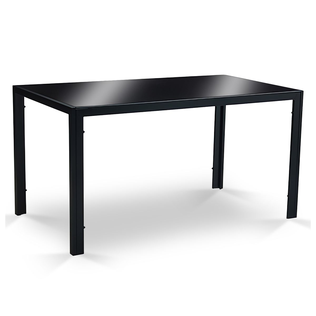 NOVAHUS - Mesa de Comedor Vidrio Negro 150x80x75cm