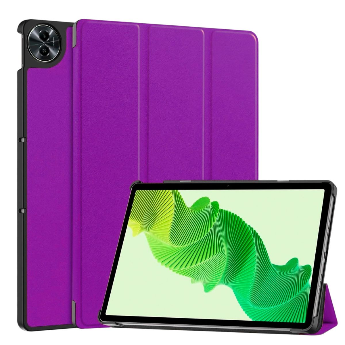 FUNDAANTIGOLPES - Funda Bookcover para Tablet REALME PAD 2 Morado