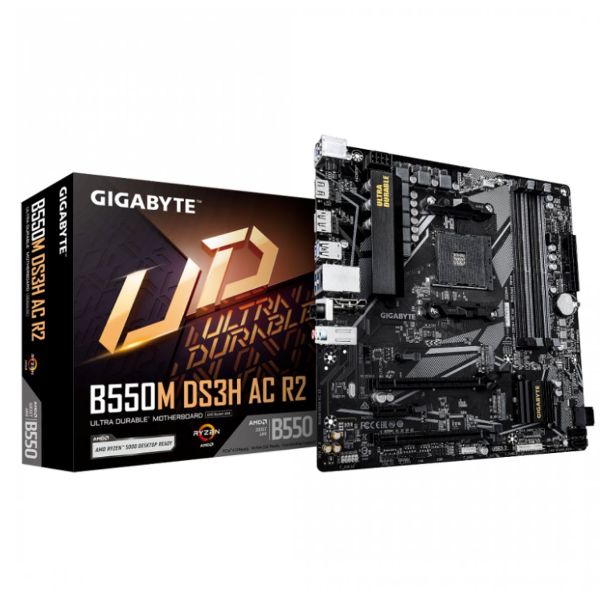 GIGABYTE - Motherboard Gigabyte B550M DS3H AC R2 AMD B550 AMD AM4 micro-ATX