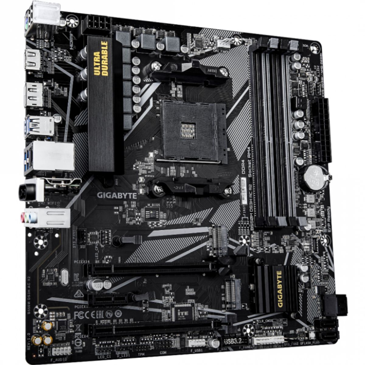 GIGABYTE - Motherboard Gigabyte B550M DS3H AC R2 AMD B550 AMD AM4 micro-ATX