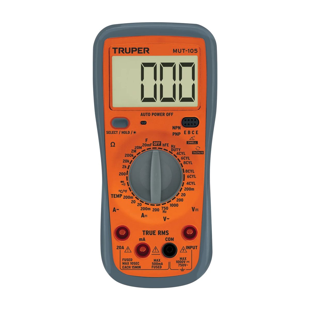 TRUPER - Multitester Digital Profesional Truper (automotriz) Mut-105, - 10403