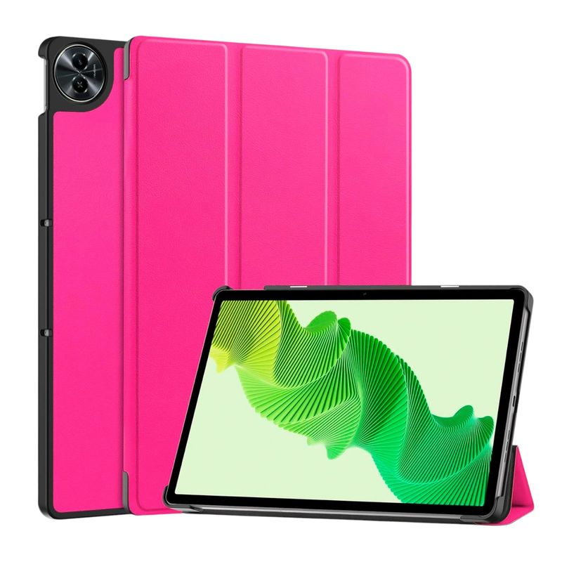 FUNDAANTIGOLPES - Funda Bookcover para Tablet REALME PAD 2 Fucsia