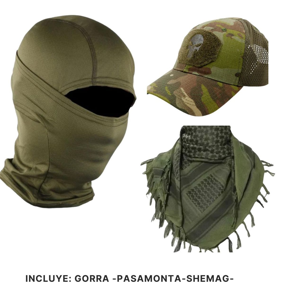 GENERICO - Pasamontañas Shemag y Gorro