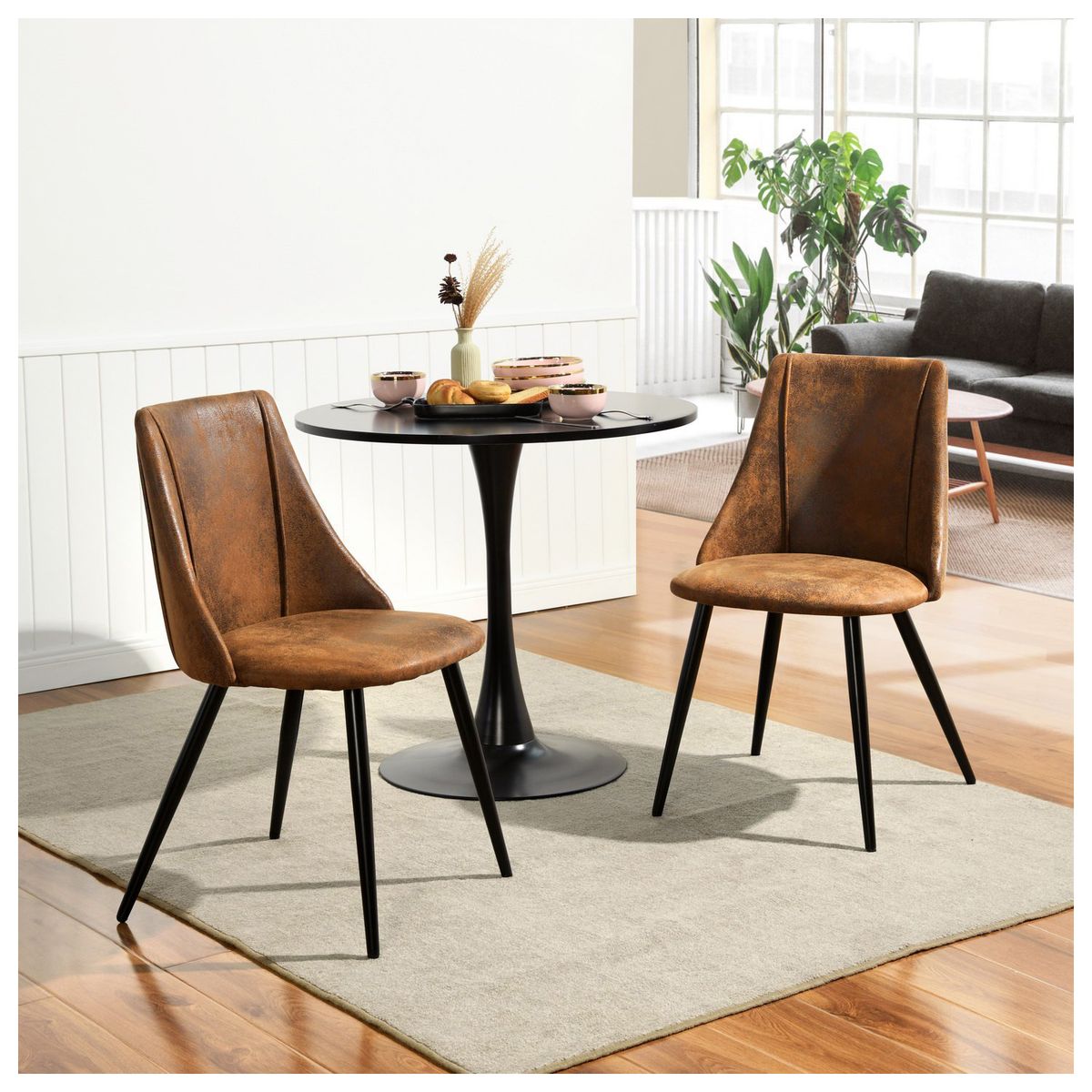 NOVAHUS - Set x 2 Sillas Comedor Moravia Café
