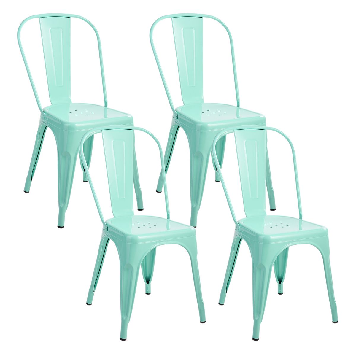 NOVAHUS - Set x 4 Sillas Metal Tolix Menta