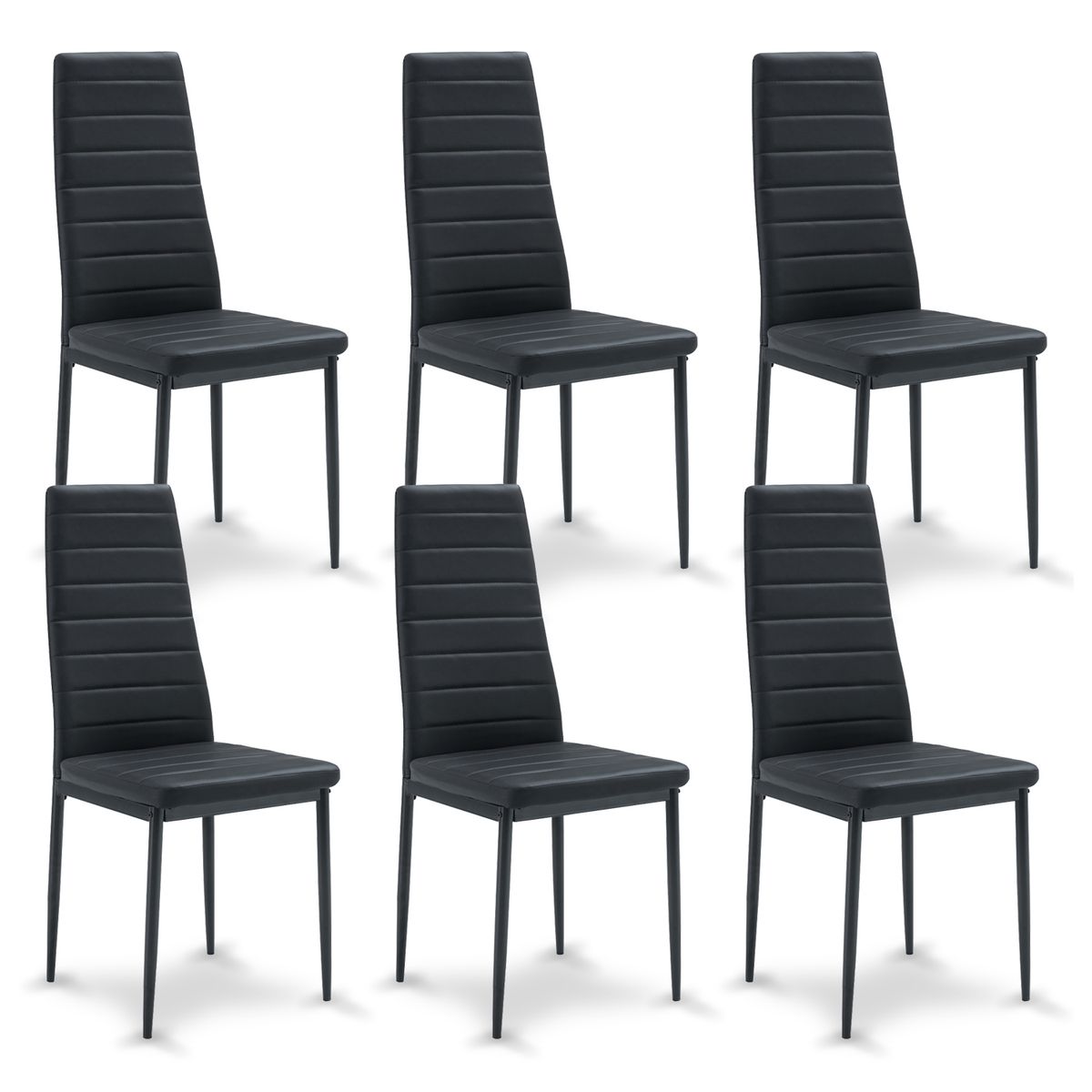 NOVAHUS - Set x 6 Silla de Comedor Boston ll Negro