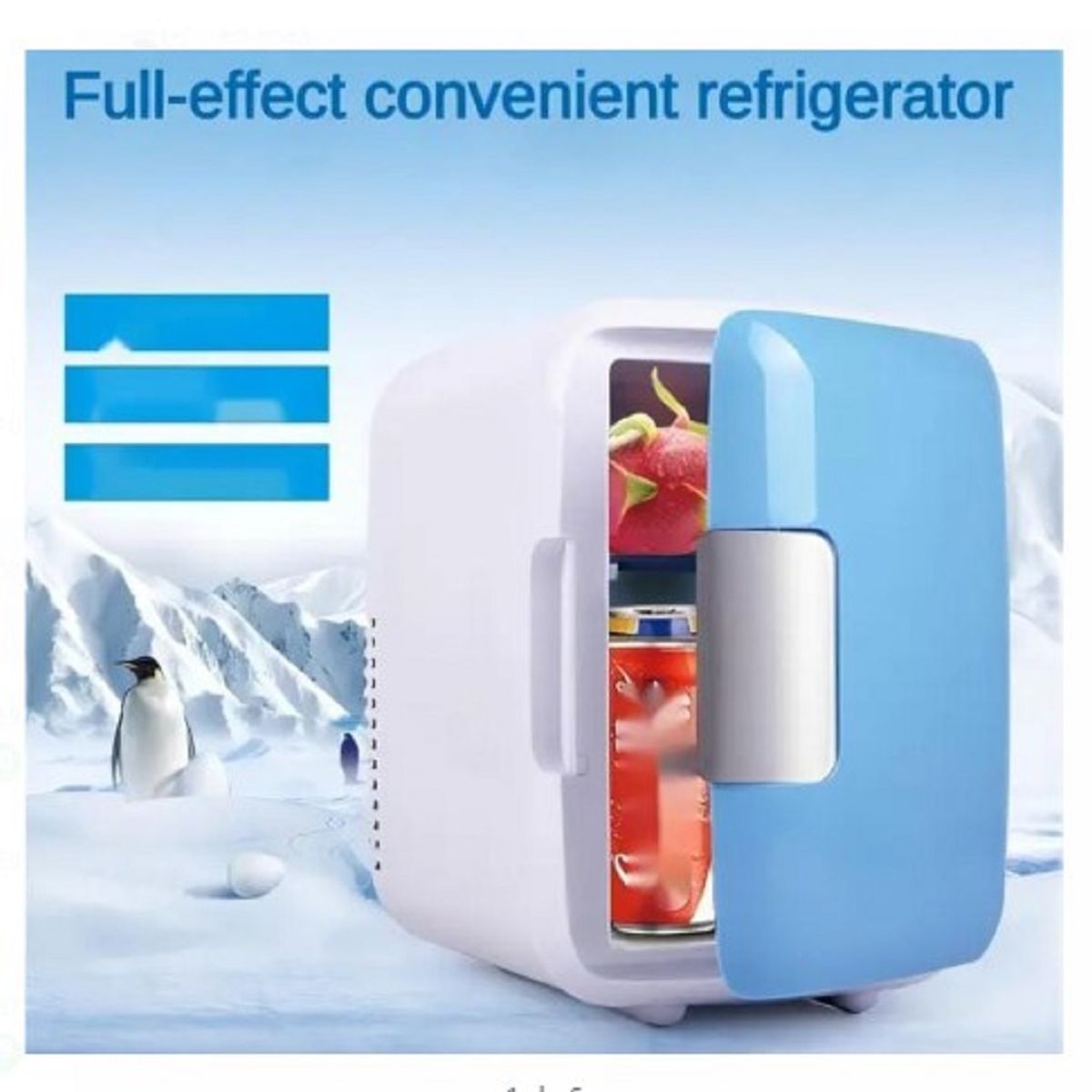 GENERICO - Mini Refrigerador Portatil A1 Celeste
