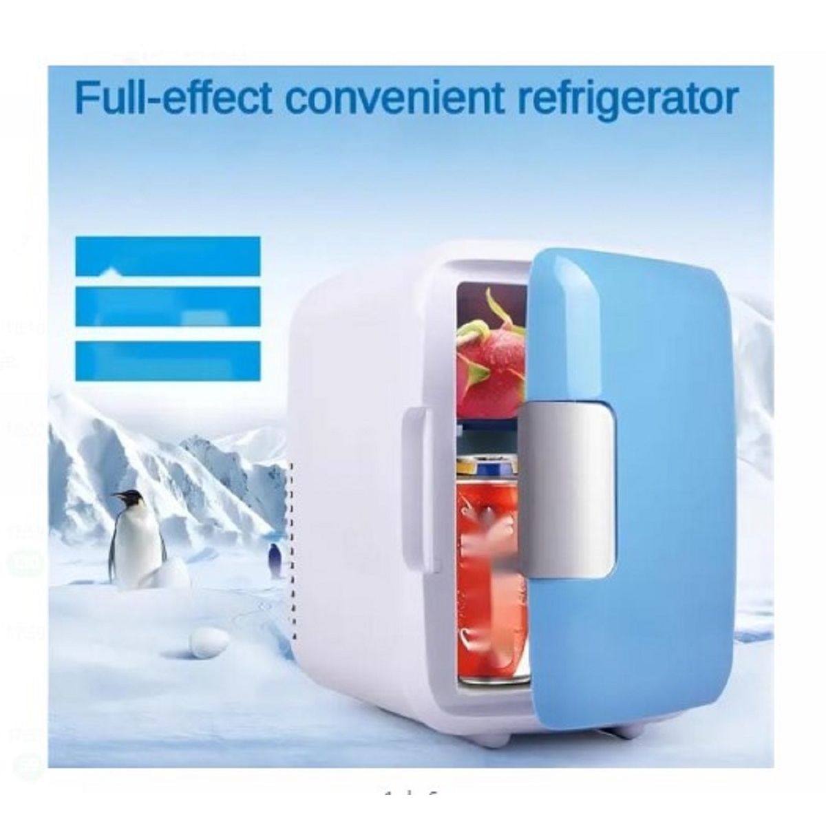 GENERICO - Mini Refrigerador Portatil A1 Celeste
