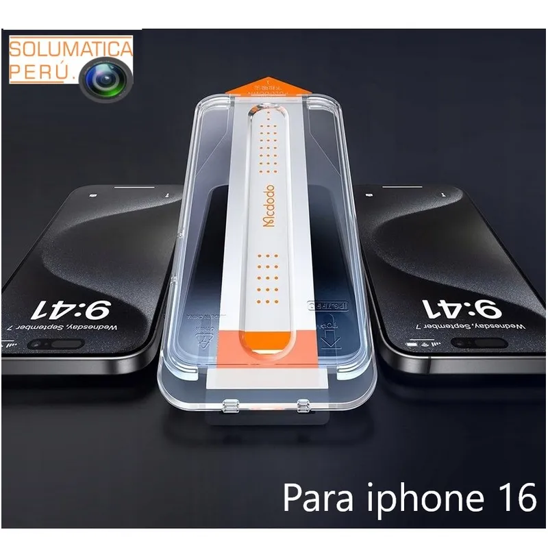 MCDODO - Protector de Pantalla Vidrio Templado Premium Para Iphone 16 - MCdodo