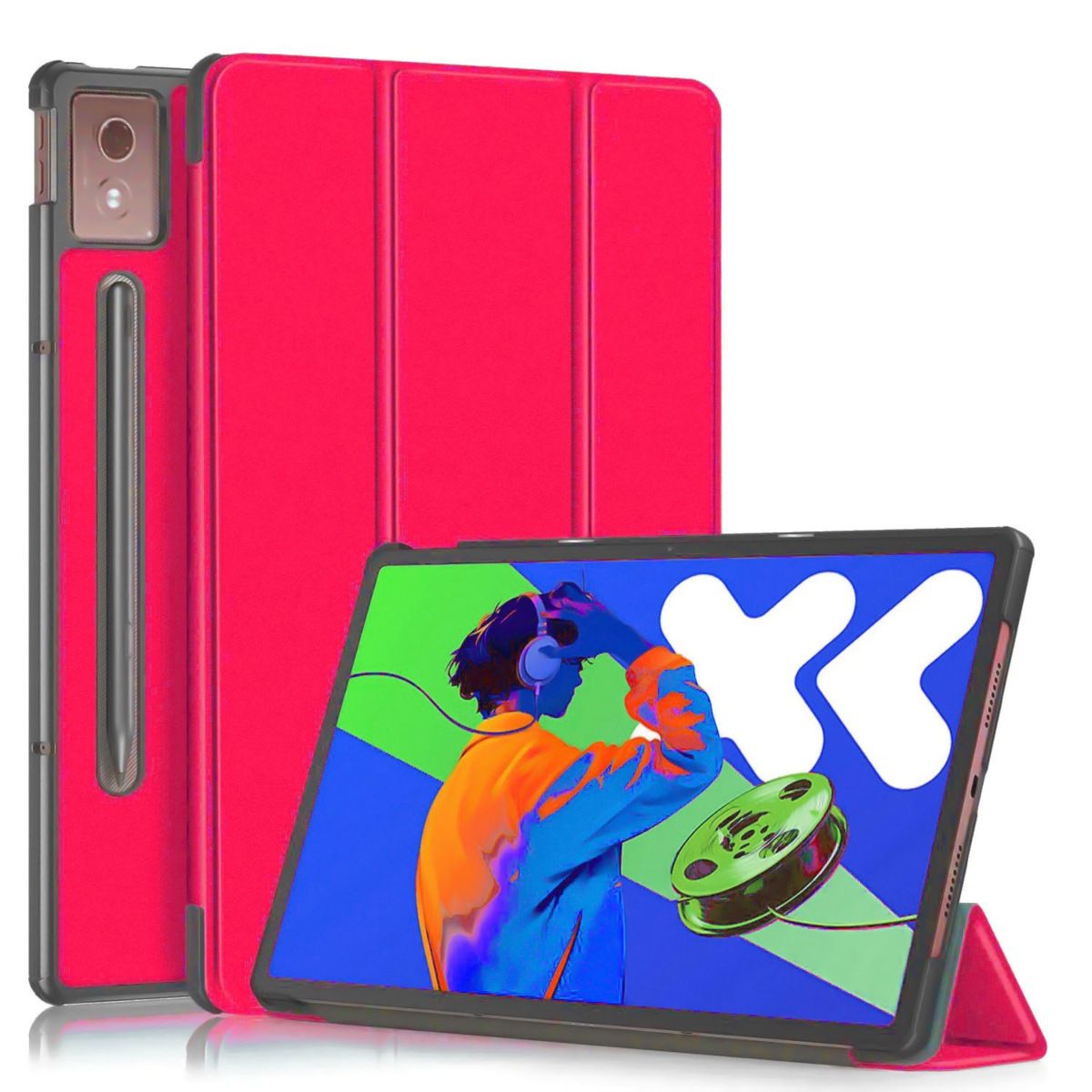 FUNDAANTIGOLPES - Funda Bookcover para Tablet LENOVO IDEA TAB PRO 12,7 Rojo
